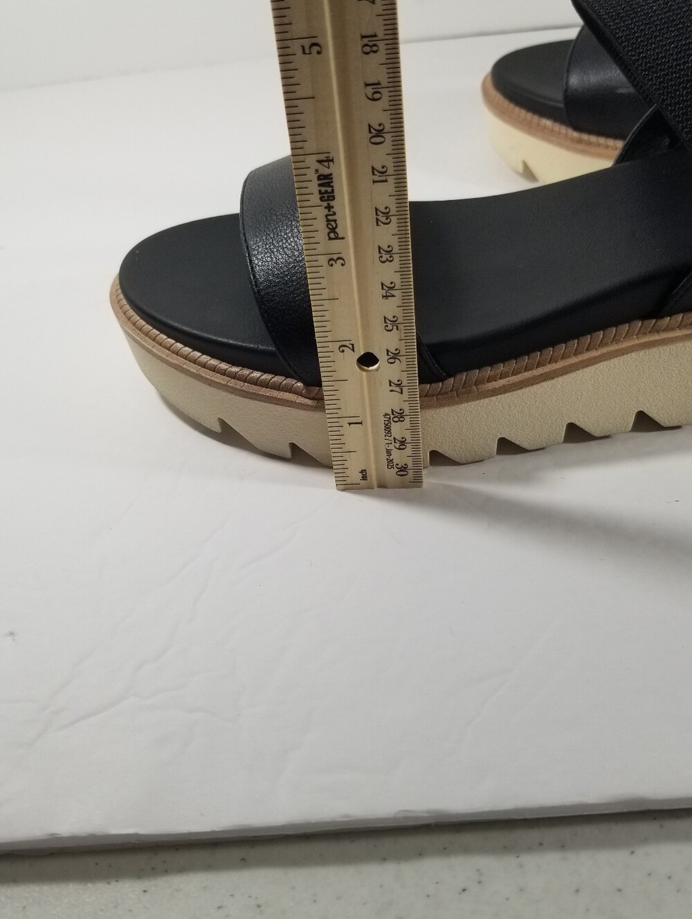 Torrid Sandals Women's 9.5WW Black Platform Stretch Strap Slingback - Picture 4 of 6